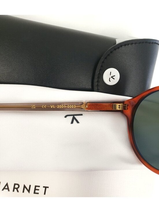 Vuarnet Cabin VL2001 0003 55mm Round Alpine Sunglasses Tortoise Made in France